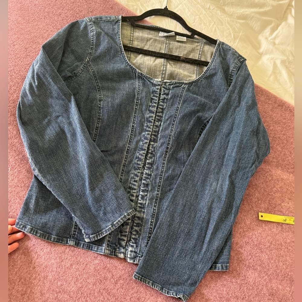 Y2K denim corset style top